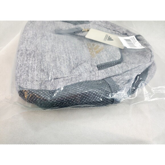 Adidas Kids Backpack Tote Zip Jersey Onix Grey Linear 3 Mini 5154280 NWT - Picture 7 of 10
